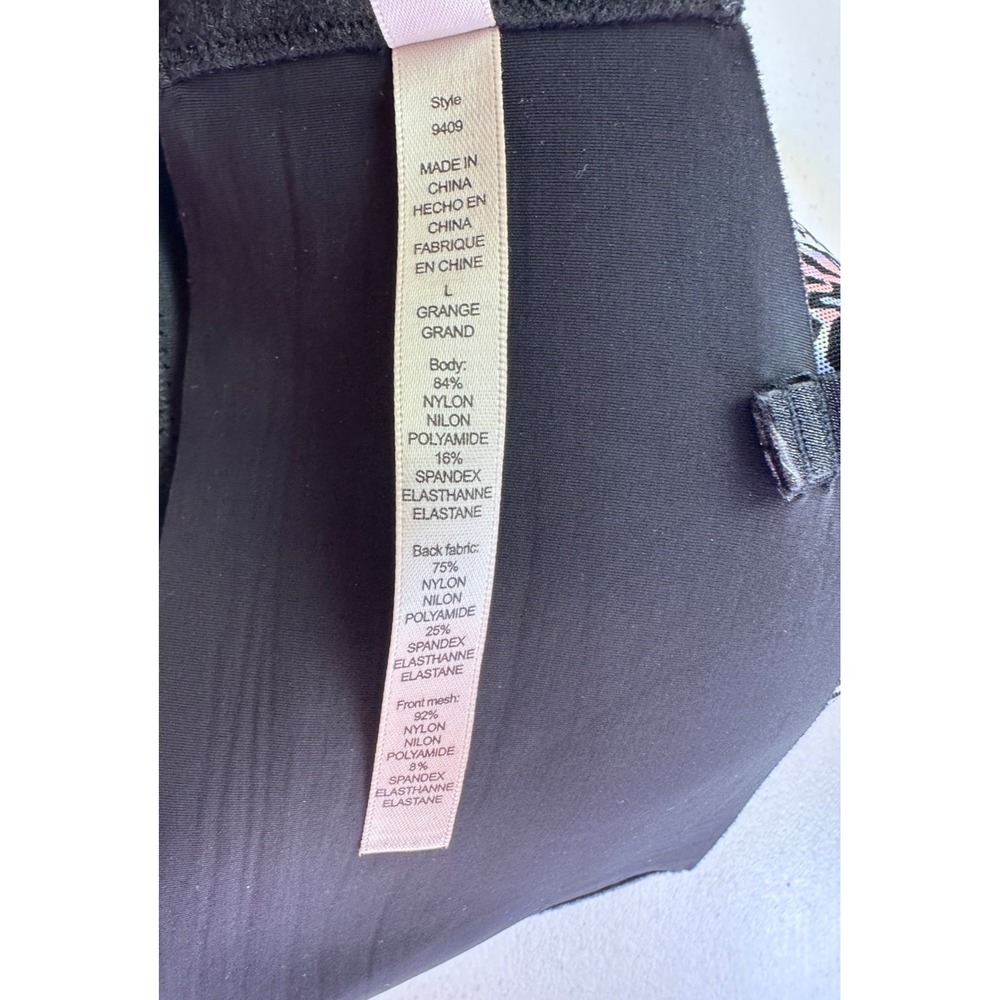 Rhonda Shear 2Pk Molded Cup Bra L Black Zebra Orchid Purple Wireless Comfort - Picture 8 of 16